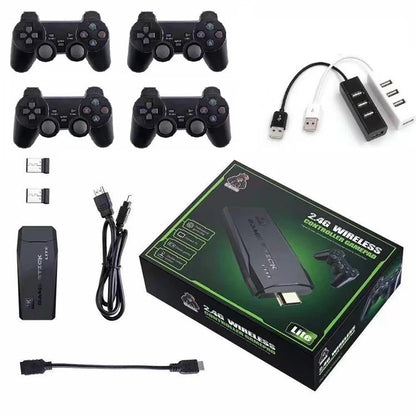 Console jeux Stick 4K Hdmi + 2 Manettes Sans Fil Plus De 20000 Jeux