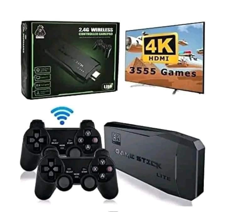 Console jeux Stick 4K Hdmi + 2 Manettes Sans Fil Plus De 20000 Jeux